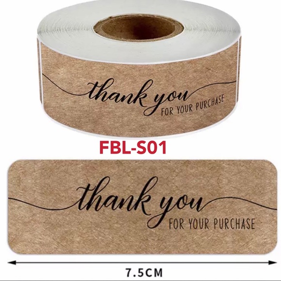 Other - 4 Rolls of Thank you stickers-#FBL01